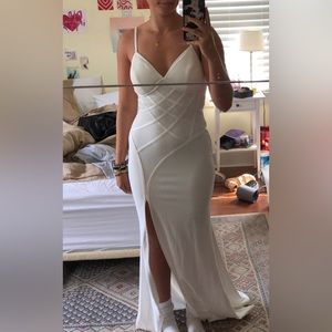 “Keep Me Elegant Mermaid Maxi Dress” white formal dress